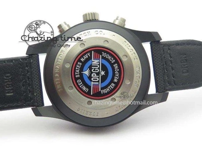 MIROTIME 0218 EasyCare Pilot Chrono IW388001 Real Ceramic ZF 1:1 Best Edition On Black Nylon Strap A 7279